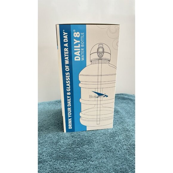 Bluewave Daily 8 Sports Water Bottle Jug w/2 Caps/Straw - Gym Fitness Diet 1.9L - Picture 5 of 16